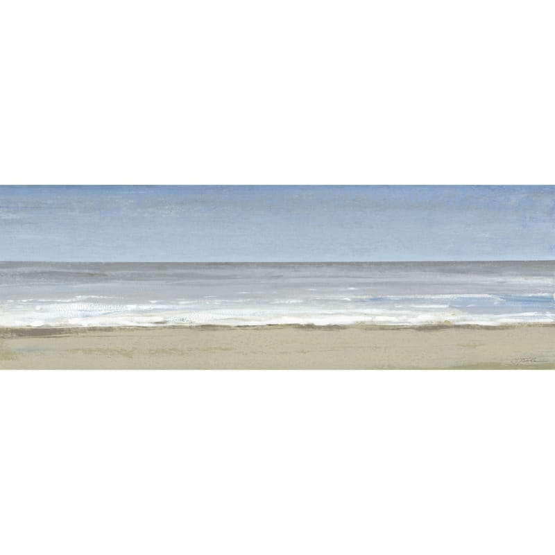 Beach Walking Day III' Painting Print on Wrapped Canvas - Multi-Color