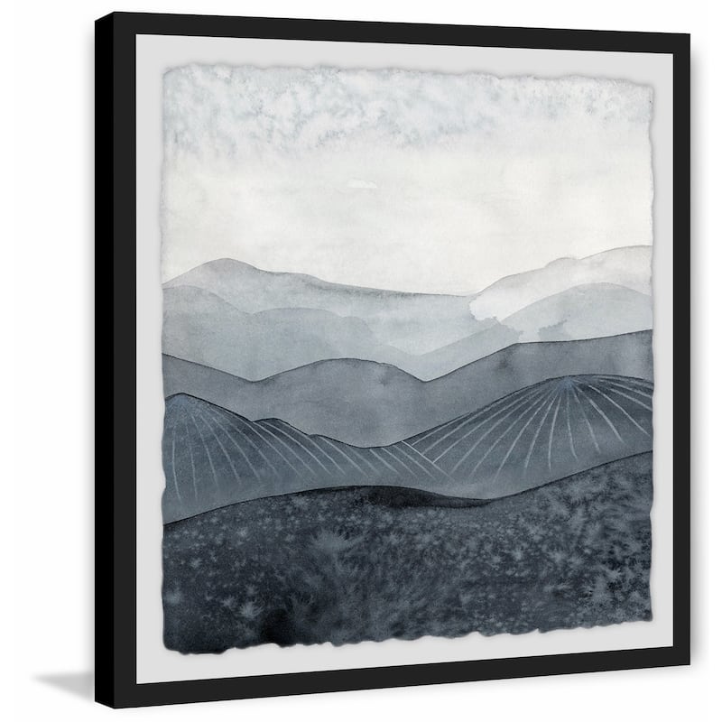 Blustering Valley I' Framed Painting Print - Multi-Color