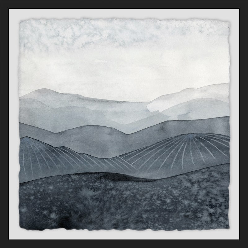 Blustering Valley I' Framed Painting Print - Multi-Color