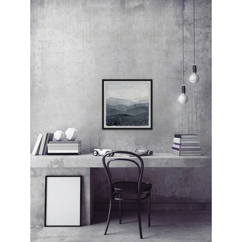 Blustering Valley I' Framed Painting Print - Multi-Color