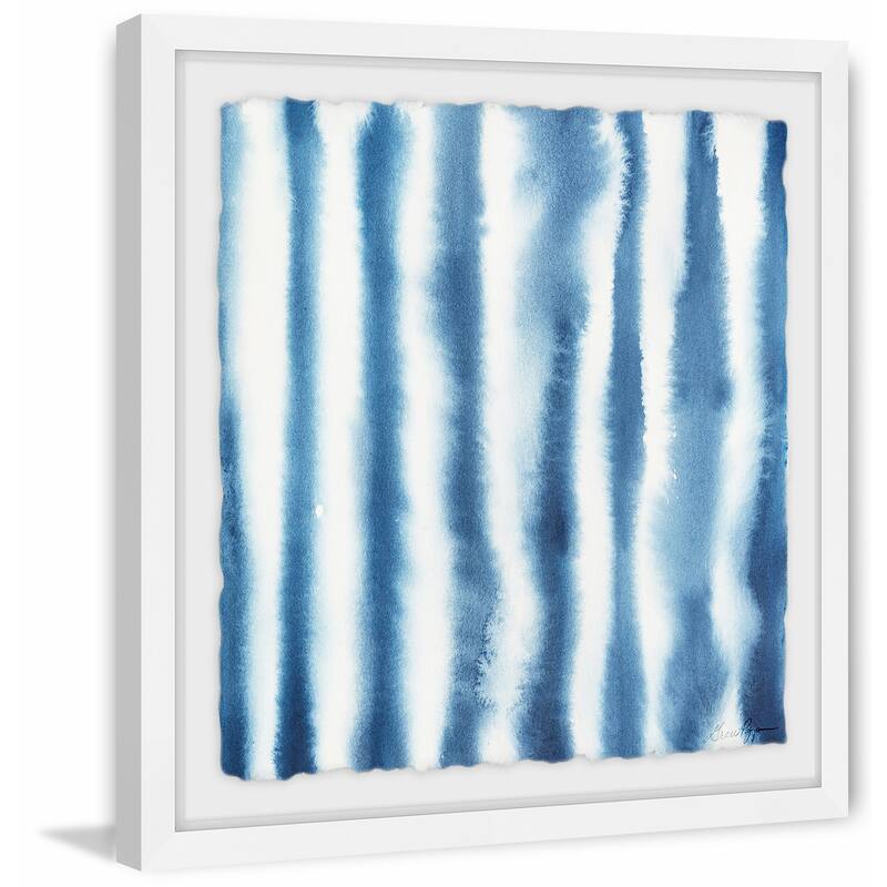 Indigo Bleed IV' Framed Painting Print - Multi-Color