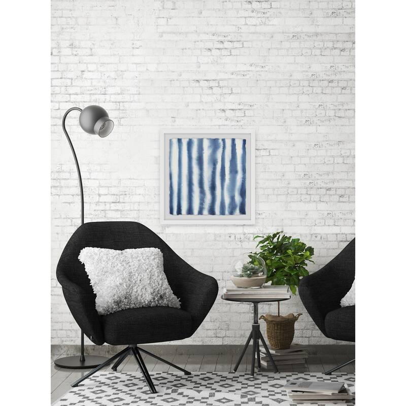 Indigo Bleed IV' Framed Painting Print - Multi-Color