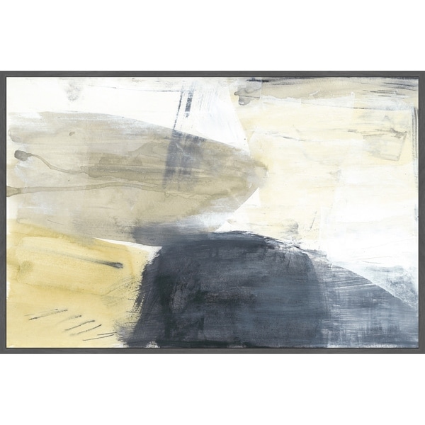 Marmont Hill - Handmade Neutral Divide III Floater Framed Print on Canvas