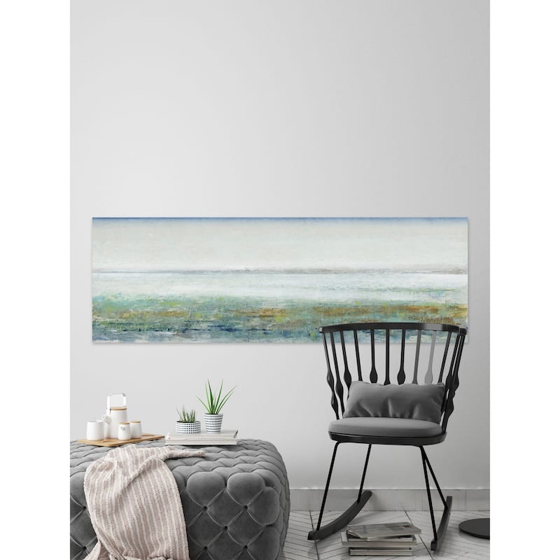Turquoise Mist III' Painting Print on Wrapped Canvas - Multi-Color