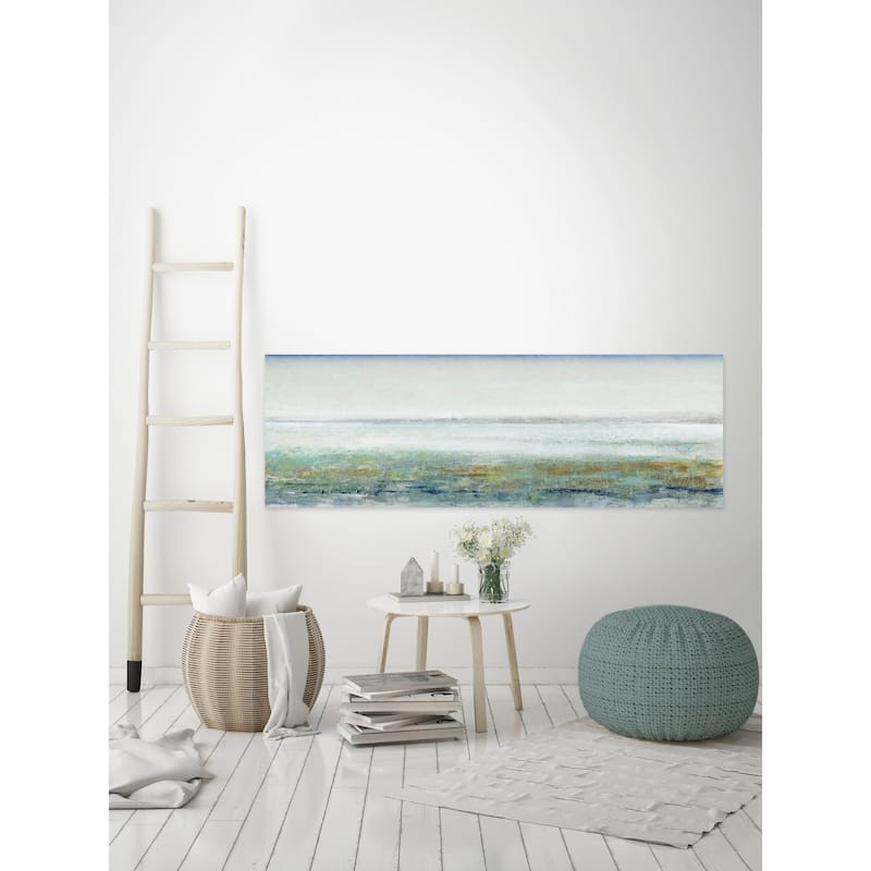 Turquoise Mist III' Painting Print on Wrapped Canvas - Multi-Color