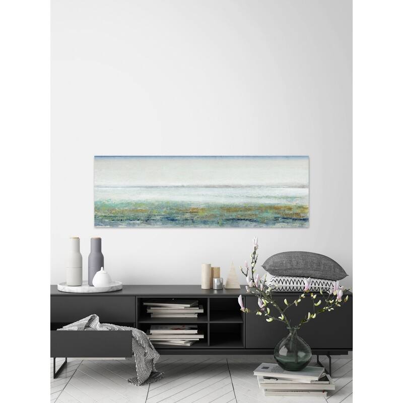 Turquoise Mist III' Painting Print on Wrapped Canvas - Multi-Color
