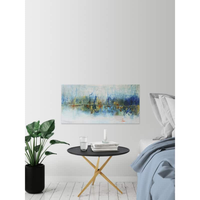 Aqua Azul I' Painting Print on Wrapped Canvas - Multi-Color