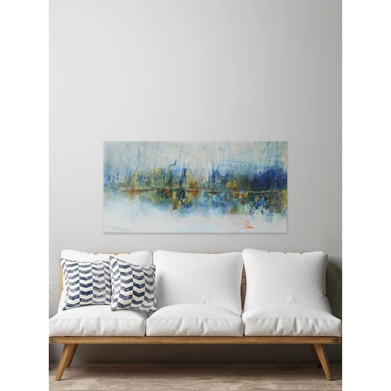 Aqua Azul I' Painting Print on Wrapped Canvas - Multi-Color