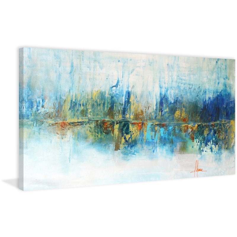 Aqua Azul I' Painting Print on Wrapped Canvas - Multi-Color