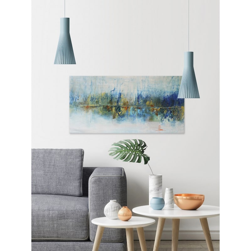 Aqua Azul I' Painting Print on Wrapped Canvas - Multi-Color