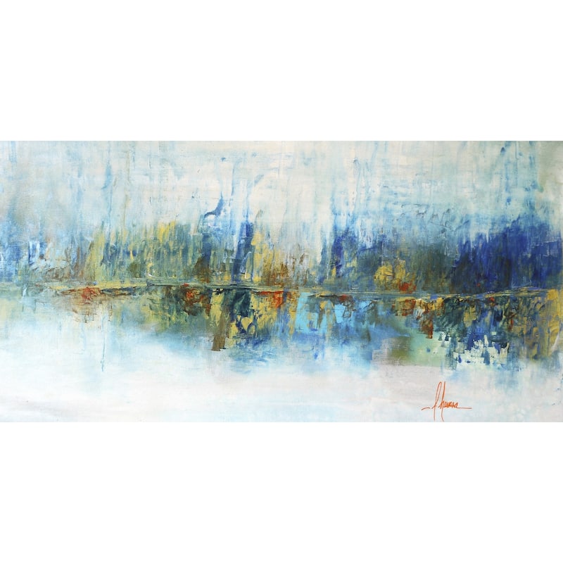 Aqua Azul I' Painting Print on Wrapped Canvas - Multi-Color