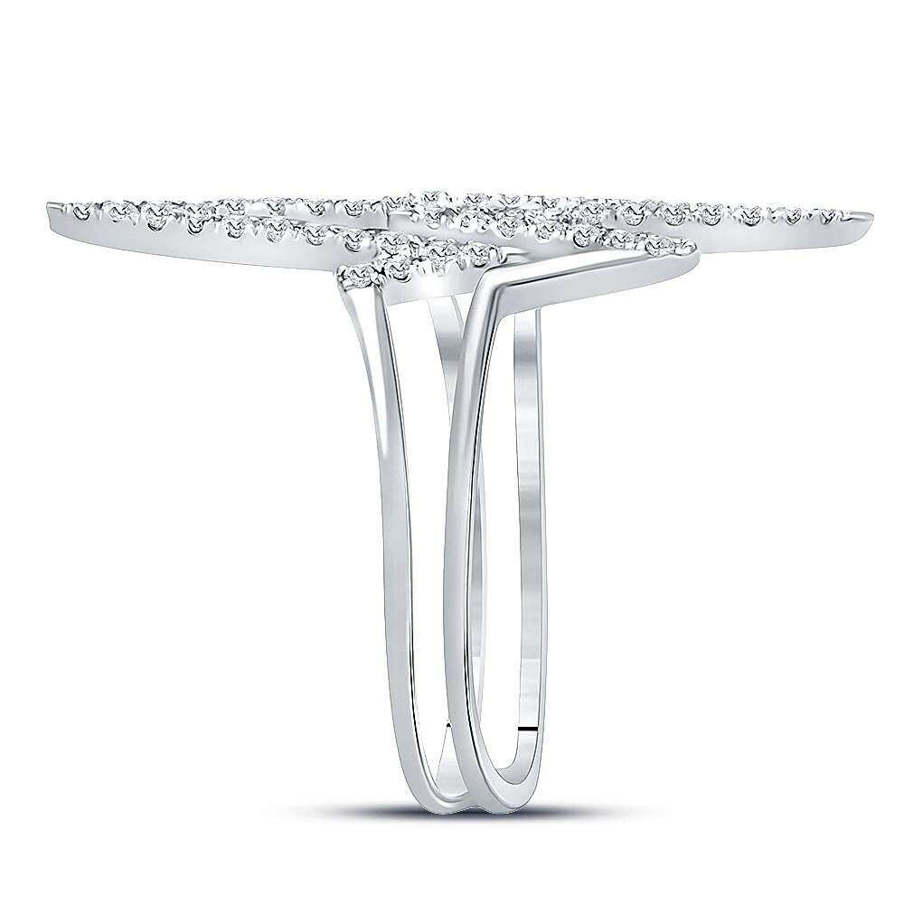 Details about 10kt White Gold Womens Round Diamond Double Heartbeat Ring 1/5 Cttw Details about 10kt White Gold Womens Round Diamond Double Heartbeat Ring 1/5 Cttw