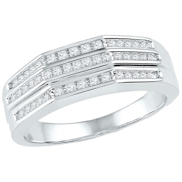 10k White Gold 2.5mm Flat Stacking Ring