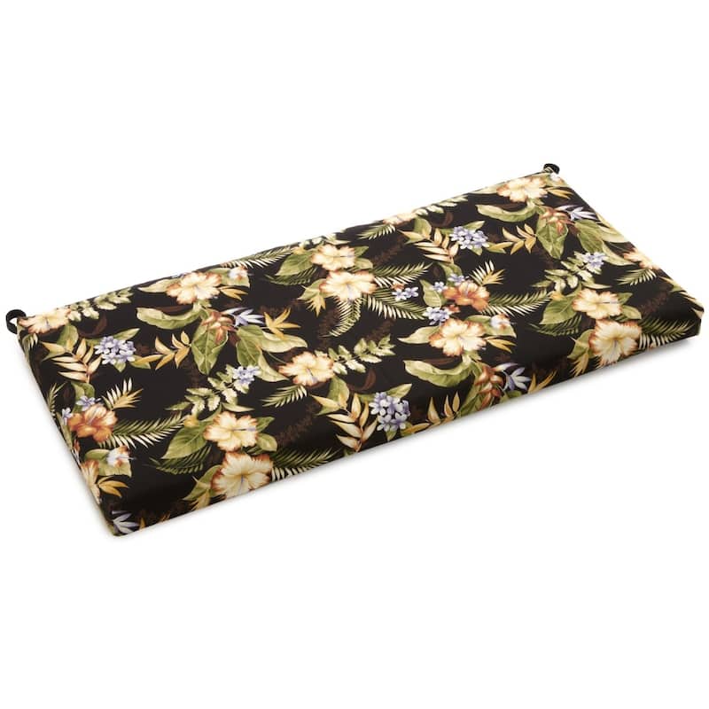 Blazing Needles 51-inch All-Weather Bench Cushion - Freeport Floral