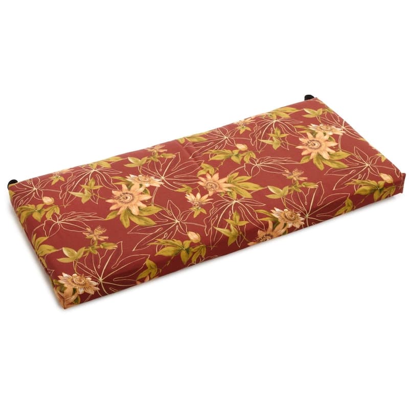 Blazing Needles 51-inch All-Weather Bench Cushion - Passion Ruby