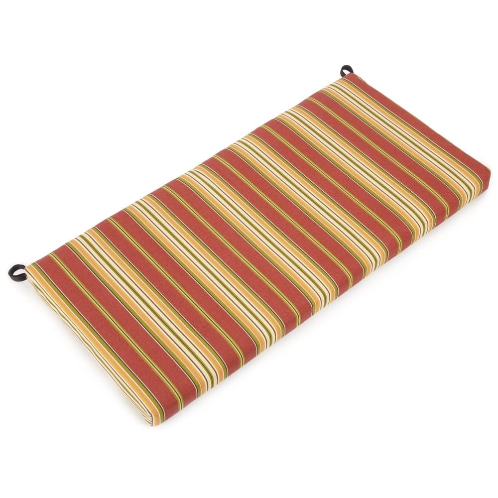 Blazing Needles 51-inch Striped All-Weather Bench Cushion