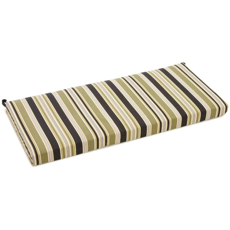 Blazing Needles 51-inch Striped All-Weather Bench Cushion - Freeport Stripe
