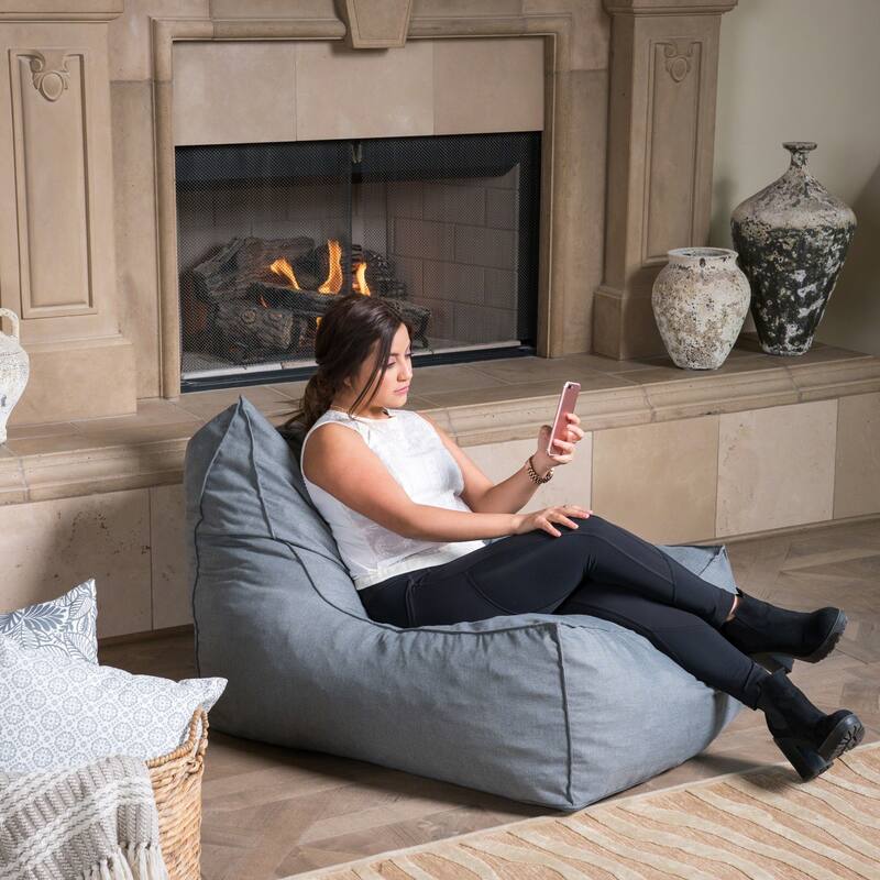 Siarl Modern 3 Foot Fabric Bean Bag Chair by Christopher Knight Home
