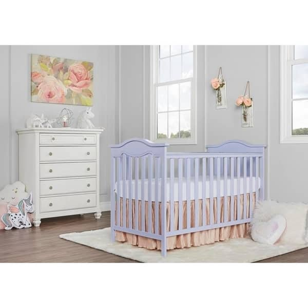 slide 2 of 4, Dream On Me Bella Rose Classic Convertible Crib