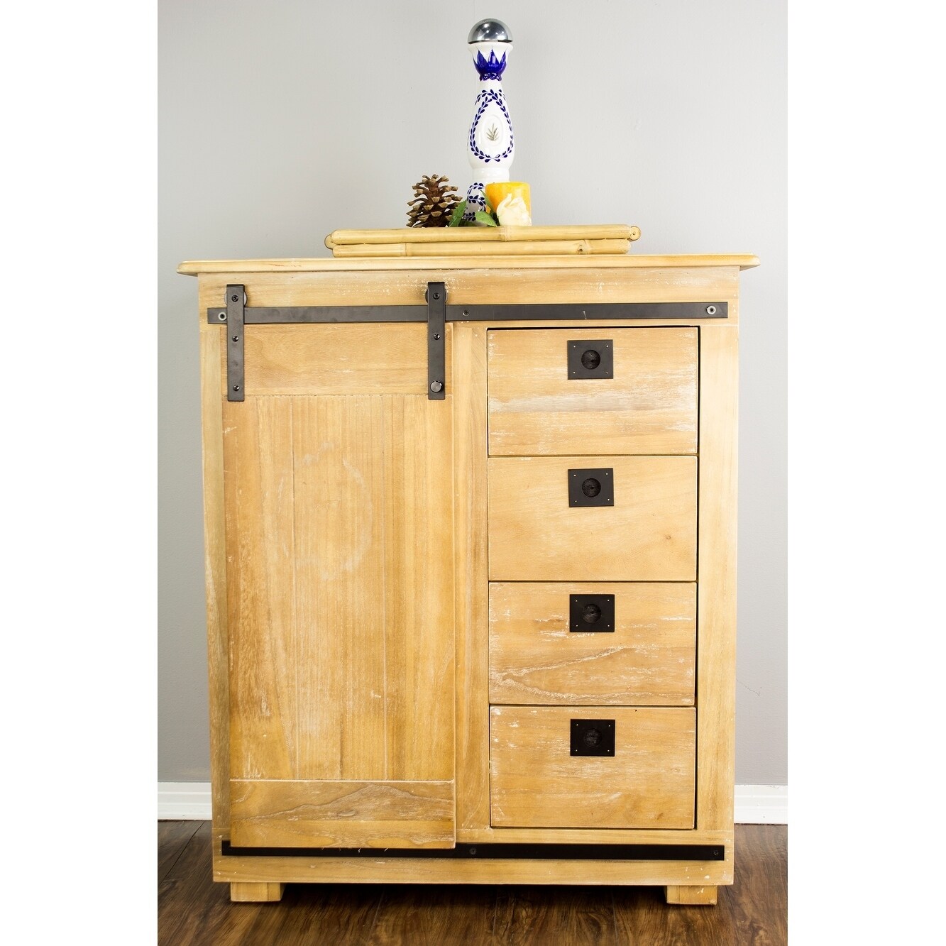 Shop Modern Farmhouse Edison 1 Door 4 Drawer Accent Buffet