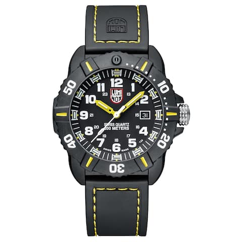 Luminox Men's 3025LUM Coronado Series Black and Yellow Watch