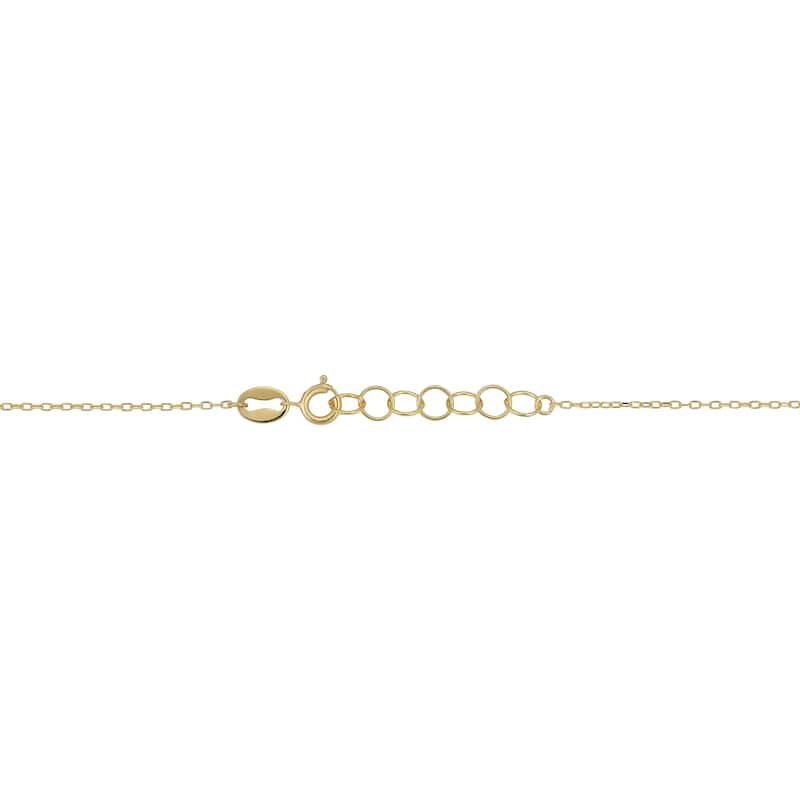 Fremada Italian 14k Yellow Gold Triple Oval Drop Necklace (adjusts from 17 to 17.5 inches)