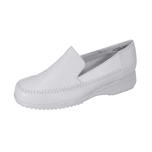 24 Hour Comfort Bristol Women Wide Width Classic Elegant Cushioned Leather Slip On Shoes