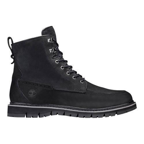 timberland moc toe boots black