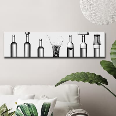 Bottle's Game' Wrapped Canvas Wall Art