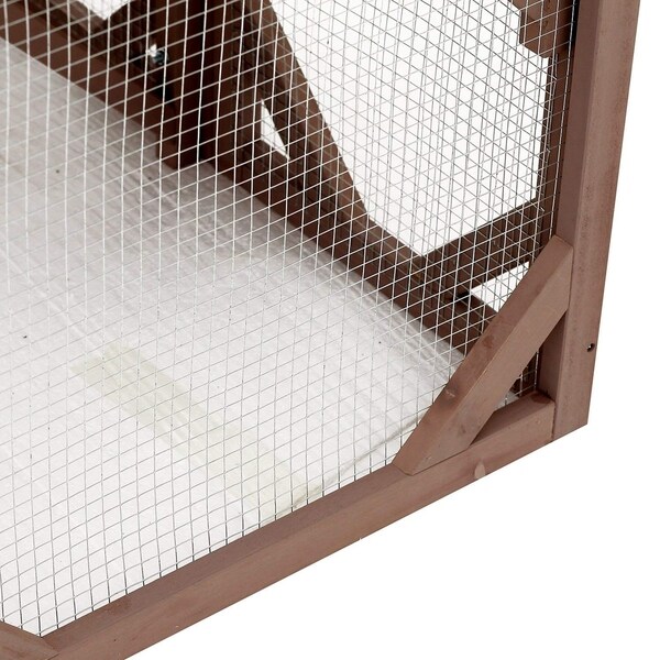 pawhut large wooden outdoor cat enclosure