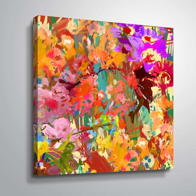 ArtWall Floral Abstract II Gallery Wrapped Canvas