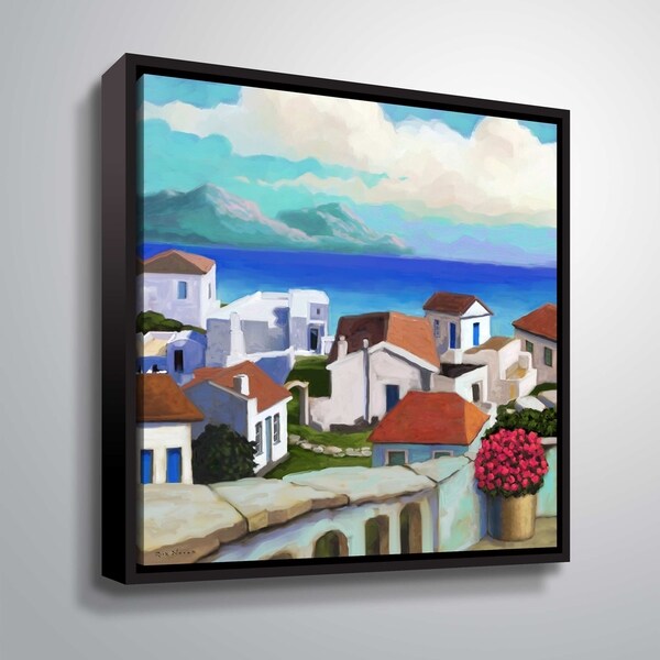 ArtWall Cliffs I Floater Framed Canvas