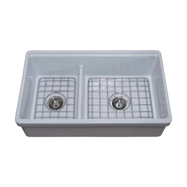 Tosca Farmhouse Fireclay 30 in. Single Bowl Kitchen Sink in White with Cutting-Board, Bottom Grid and Strainer Tosca Farmhouse Fireclay 30 in. Single Bowl Kitchen Sink in White with Cutting-Board, Bottom Grid and Strainer