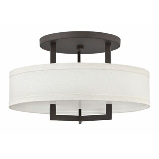 Hinkley Hampton 3-Light Semi-Flush Mount in Buckeye Bronze