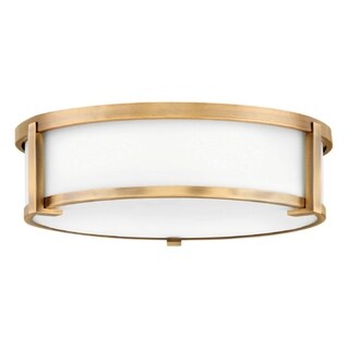 Hinkley Lowell 3-Light Flush Mount in Brushed Bronze