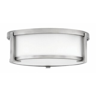Hinkley Lowell 2-Light Flush Mount in Antique Nickel