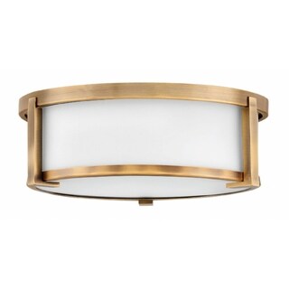 Hinkley Lowell 2-Light Flush Mount in Brushed Bronze