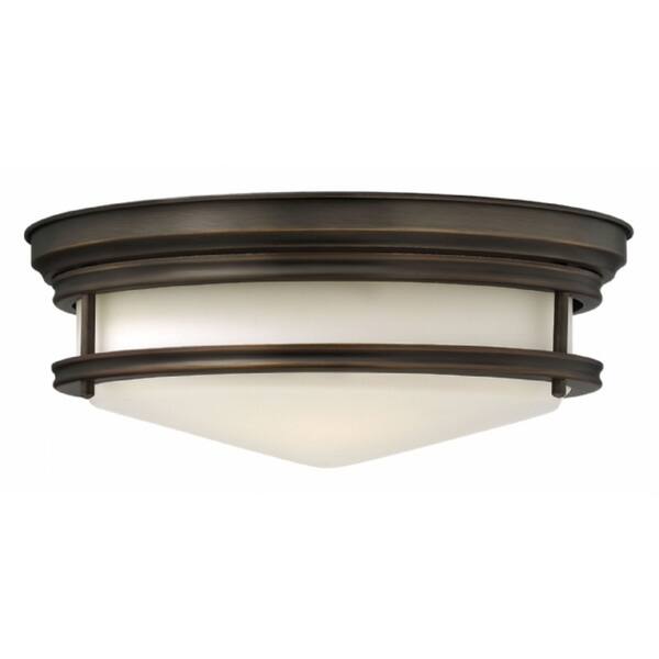 slide 1 of 1, Hinkley Hadley 3-Light Flush Mount in Oil Rubbed Bronze