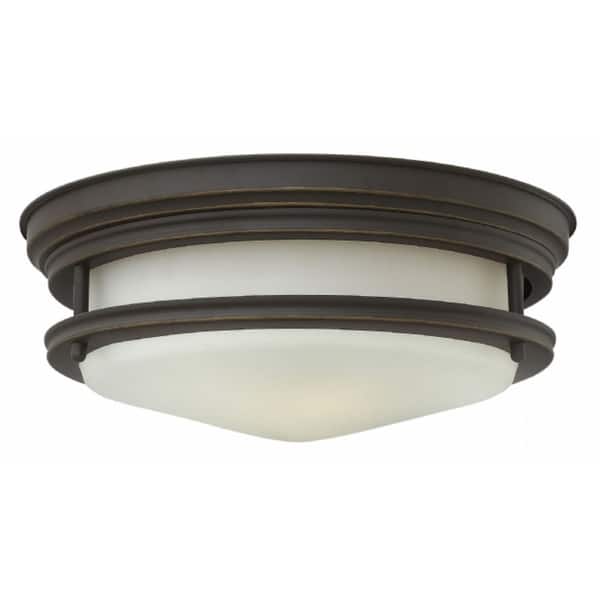 slide 1 of 1, Hinkley Hadley 2-Light Flush Mount in Oil Rubbed Bronze