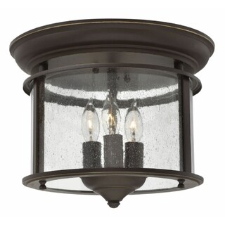 Hinkley Gentry 3-Light Flush Mount in Olde Bronze