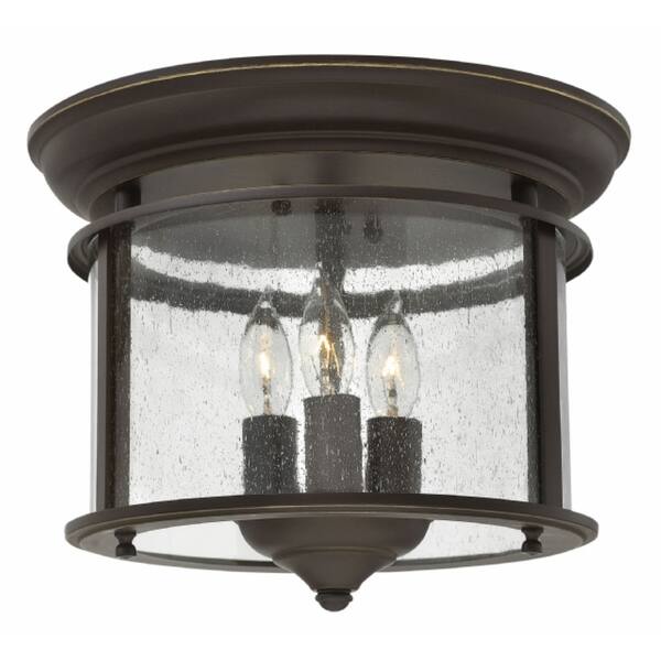 slide 1 of 1, Hinkley Gentry 3-Light Flush Mount in Olde Bronze