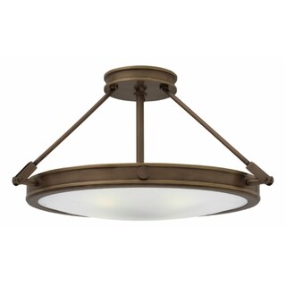 Hinkley Collier 4-Light Semi-Flush Mount in Light Oiled Bronze