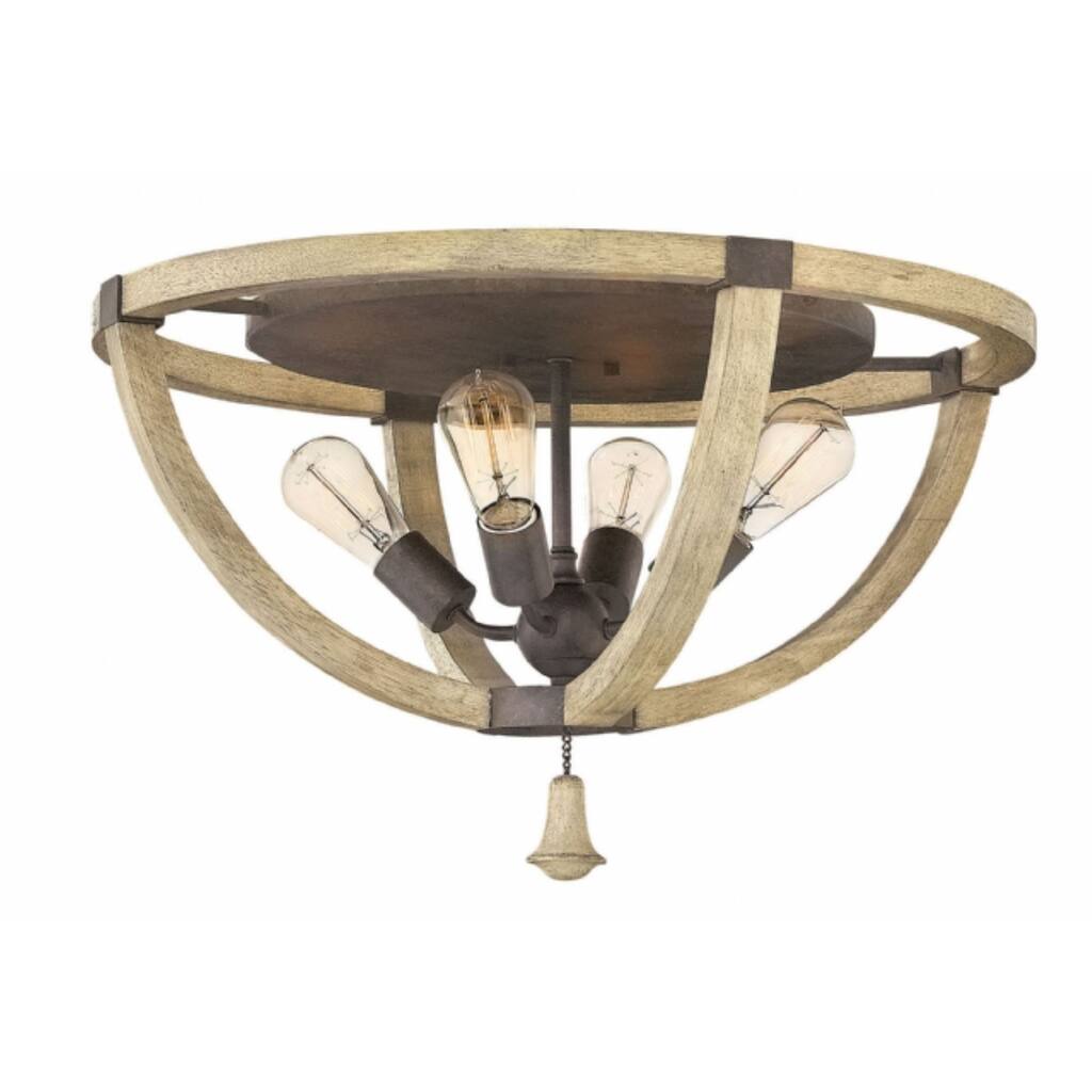 Fredrick Ramond Middlefield 4-Light Flush Mount in Iron Rust