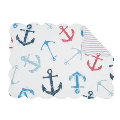 Nautical Crew Coastal Cotton Quilted Placemat Set of 6