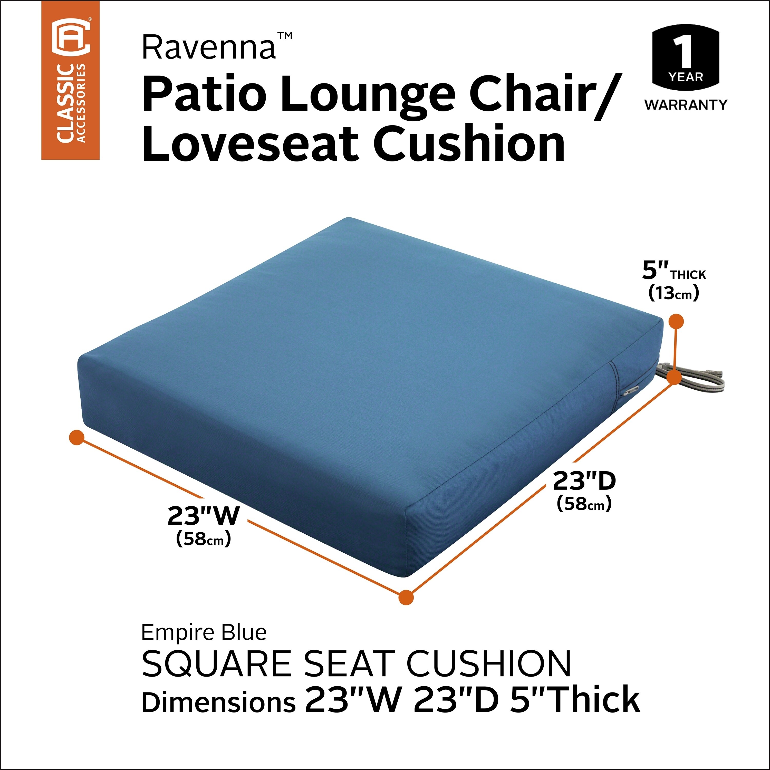 Shop Ravenna Square Patio Seat Cushion Slip Cover Foam 23 W X 23 D X 5 T Overstock 22511888 Espresso