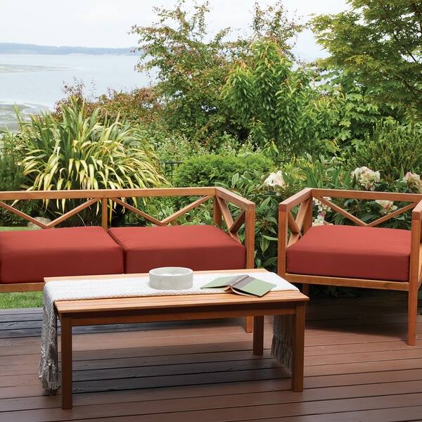 Shop Classic Accessories Ravenna Water Resistant 25 X 25 X 5 Inch Patio Seat Cushion Slip Cover Spice Overstock 22511967