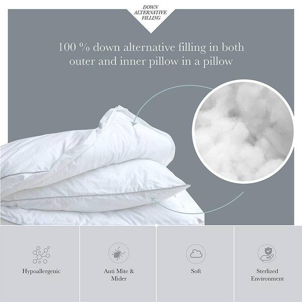 Shop Down Alternative Gusset Organic Cotton Pillow In A Pillow 20