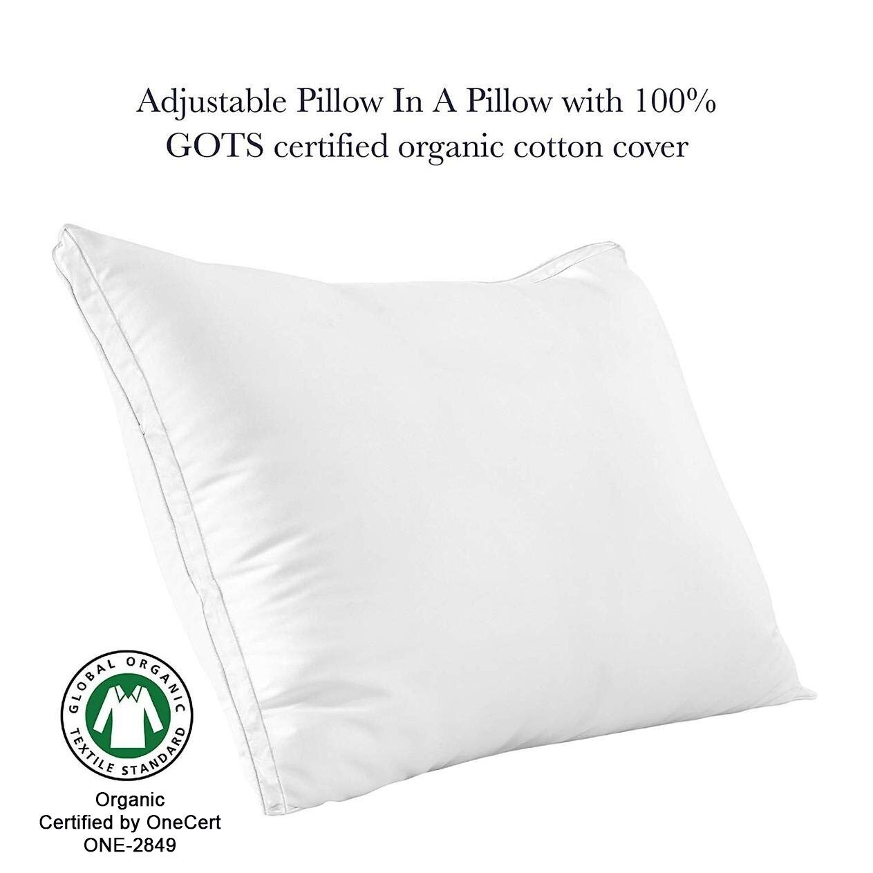 Shop Down Alternative Gusset Organic Cotton Pillow In A Pillow 20