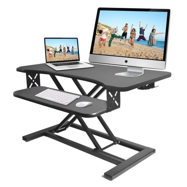 Shop Pyle Pdris12 Sitting Standing Laptop Computer Monitor Desk