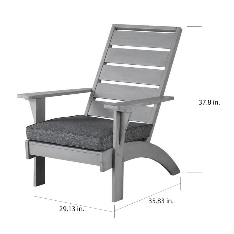 Linon Seacrest Grey Outdoor Chair